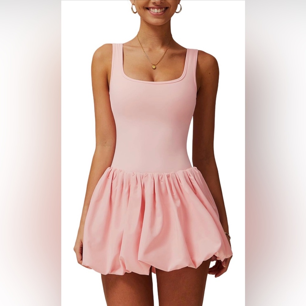 Pink Sleeveless Tennis Dress